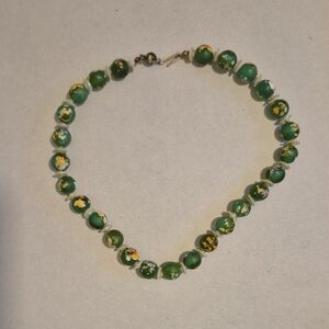 Green and Yellow Beaded Necklace